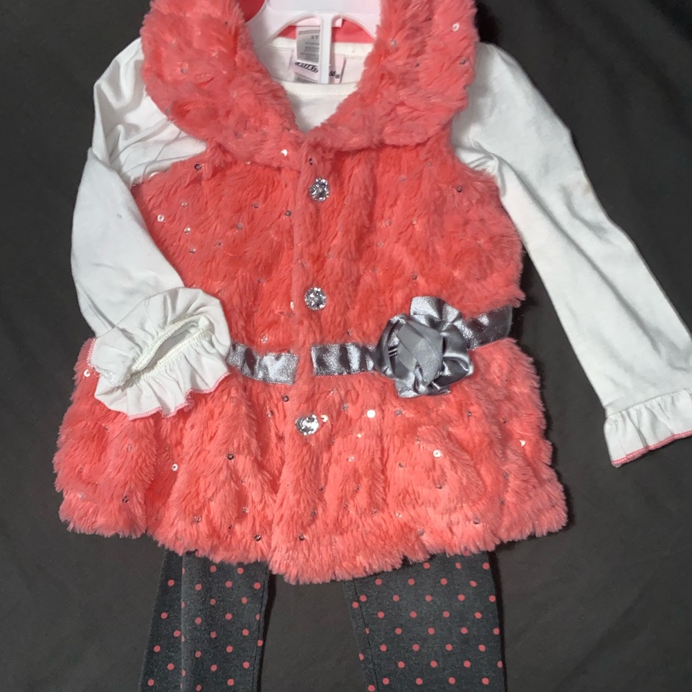 LITTLE LASS Girls 3 Piece Set Size 3T